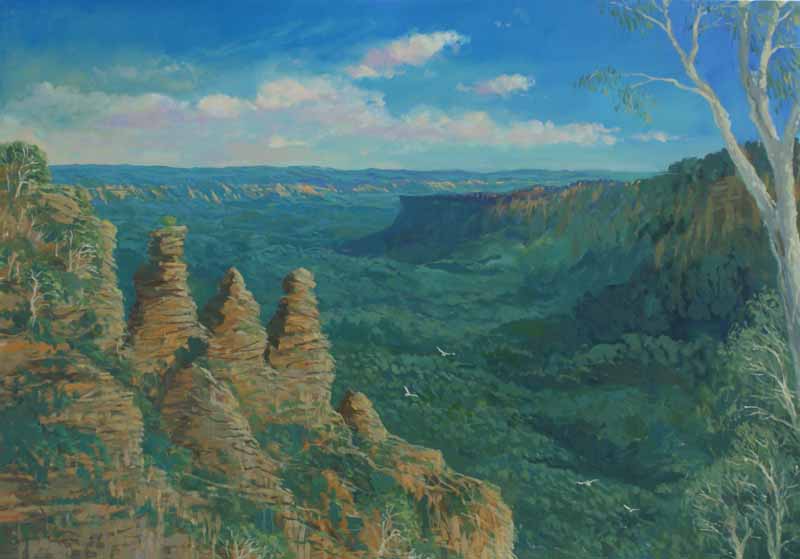 The Three Sisters and the Blue Mountains