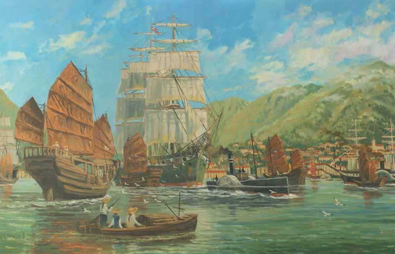Hong Kong harbour, 1860