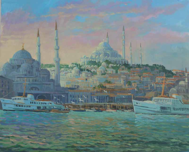Dawn ,Istanbul Harbour